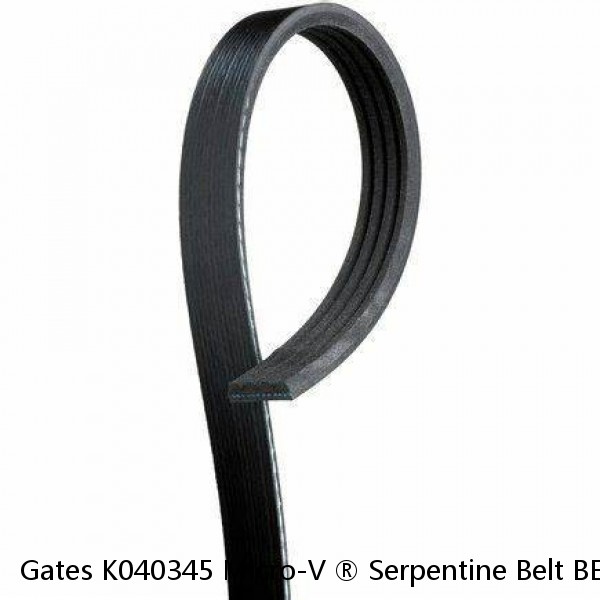 Gates K040345 Micro-V ® Serpentine Belt BELTS OEM #1 image